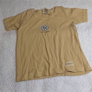 Life is Good T-shirt Daisy Flower Girls Size 6 to 8 Months Yellow